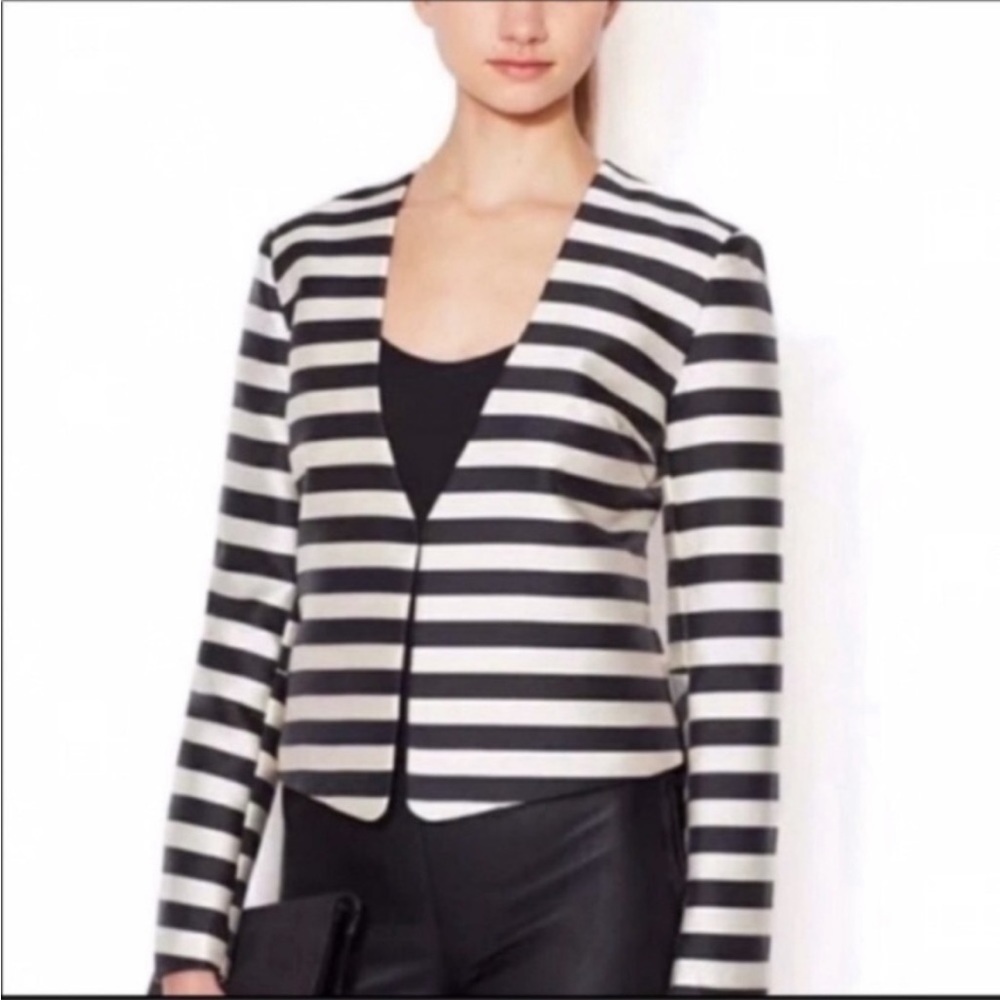 Anthro Dolce Vita Macyn collarless Striped Blazer size XS